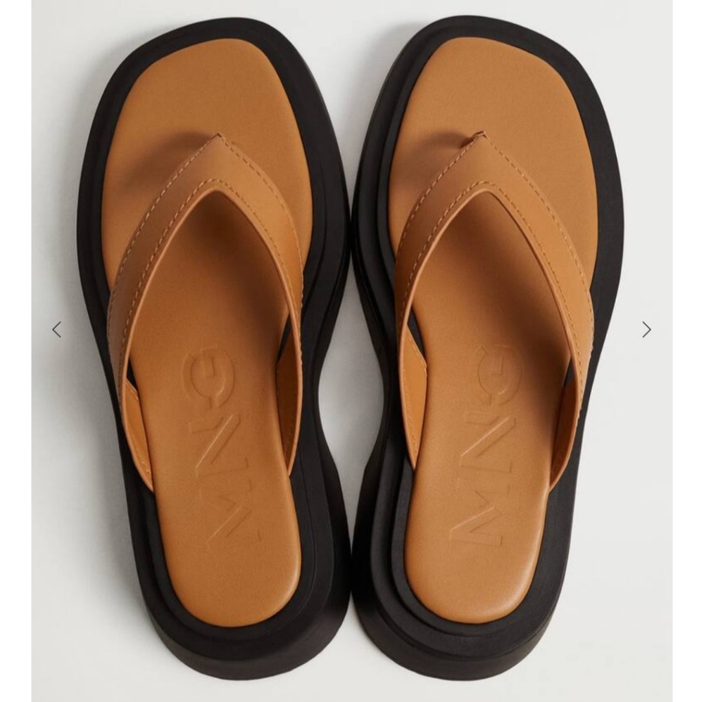 Platform leather sandals